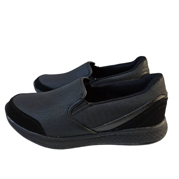 TredSafe Slip Resistant Shoes Mens 9.5 Work Loafers Slip On Black NEW - Picture 2 of 10